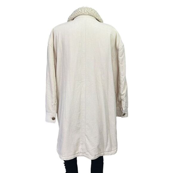 Lucky Brand Womens Corduroy Sherpa Trim Quilt Lined Button Down Coat sz XL‎ NEW - Picture 5 of 11
